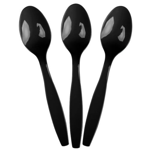 Disposable spoon black